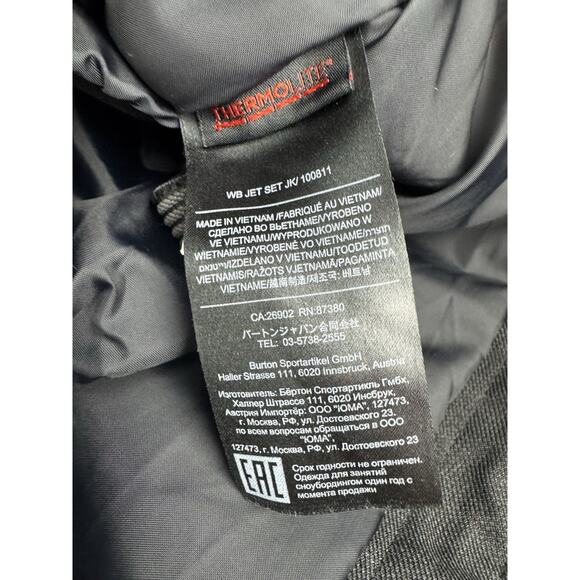 Burton Jacket Womens Medium Black Jet Set Dry Ride Snowboard Ski Hooded Outdoor - Picture 6 of 8